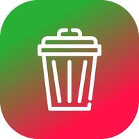 Trash Can Creative Icon Design vector