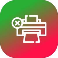 Printer Error Creative Icon Design vector