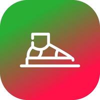 diseño de icono creativo de zapatillas vector