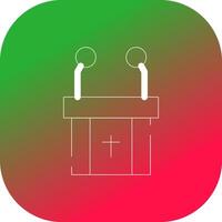 púlpito creativo icono diseño vector
