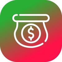 Money Bag Creative Icon Design vector