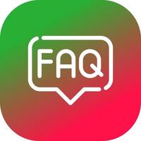 FAQ Creative Icon Design vector