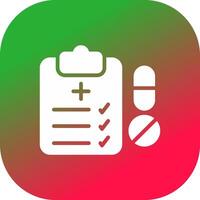 Medical Prescription Creative Icon Design vector