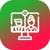 Online Interview Creative Icon Design vector