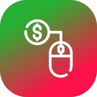 diseño de icono creativo de pago por clic vector