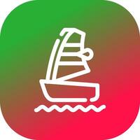 diseño de icono creativo de windsurf vector