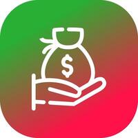 diseño de icono creativo de bolsa de dinero vector