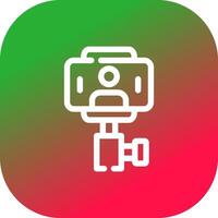 Selfie Stick Creative Icon Design vector