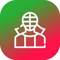 diseño de icono creativo de kendo vector