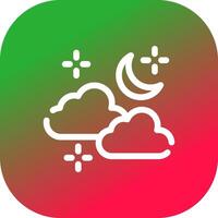 Cloudy Weather Creative Icon Design vector