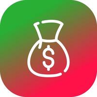 diseño de icono creativo de bolsa de dinero vector