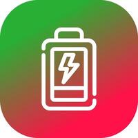 Low Battery Creative Icon Design vector