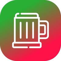 Pint Of Beer Creative Icon Design vector