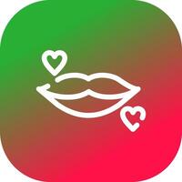 diseño de icono creativo de labios vector