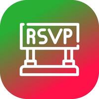 Rsvp Creative Icon Design vector