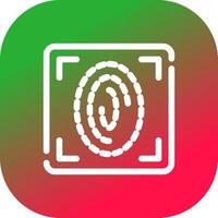 Fingerprint Scan Creative Icon Design vector