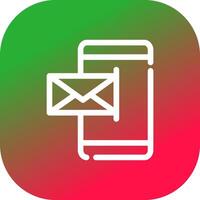 Mobile Email Creative Icon Design vector