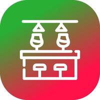 Bar Counter Creative Icon Design vector