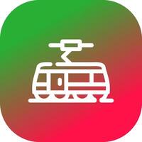 Tram Creative Icon Design vector