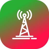 Radio Tower Creative Icon Design vector