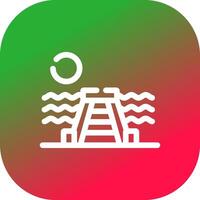 Dock Landscape Creative Icon Design vector