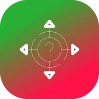 Glyph Gradient Circle Design vector