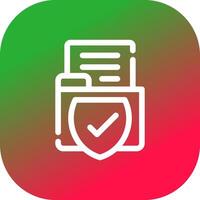 Secured Backup Creative Icon Design vector