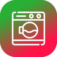 Washing Machine Creative Icon Design vector