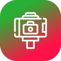 Selfie Stick Creative Icon Design vector