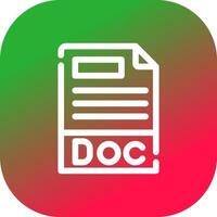 Doc File Format Creative Icon Design vector