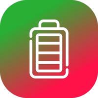 Full Battery Creative Icon Design vector