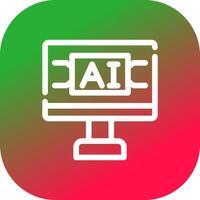 Artificial Intelligence Creative Icon Design vector