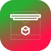 3D Printing Creative Icon Design vector