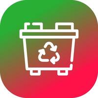 Recycling Bin Creative Icon Design vector