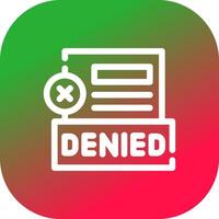 Denied Creative Icon Design vector