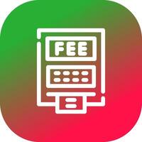 ATM Fees Creative Icon Design vector