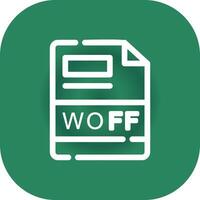 WOFF Creative Icon Design vector