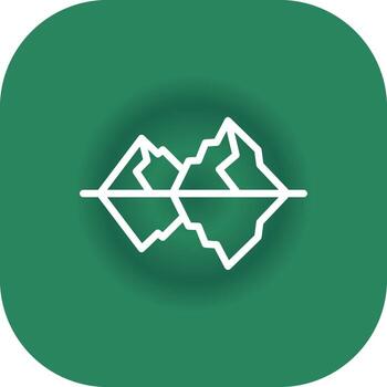 diseño de icono creativo iceberg vector