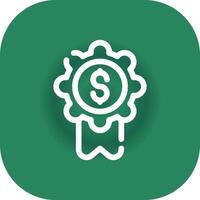 Badge-Dollar Creative Icon Design vector