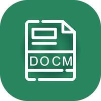 DOCM Creative Icon Design vector