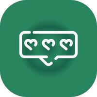 Comment Heart Creative Icon Design vector