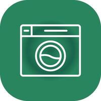 Washing Machine Creative Icon Design vector