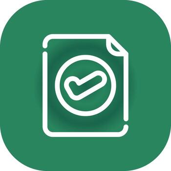 Valid Document Creative Icon Design vector