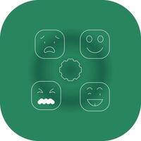 Perceiving Emotions Creative Icon Design vector