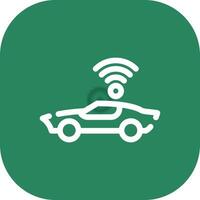 Self Driving Vehicle Creative Icon Design vector