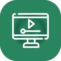 Video Player Creative Icon Design vector