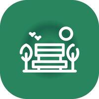 Park Landscape Creative Icon Design vector