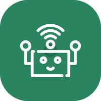 Robot Assistant Creative Icon Design vector