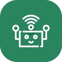 Robot Assistant Creative Icon Design vector