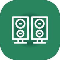 diseño de icono creativo de altavoces vector